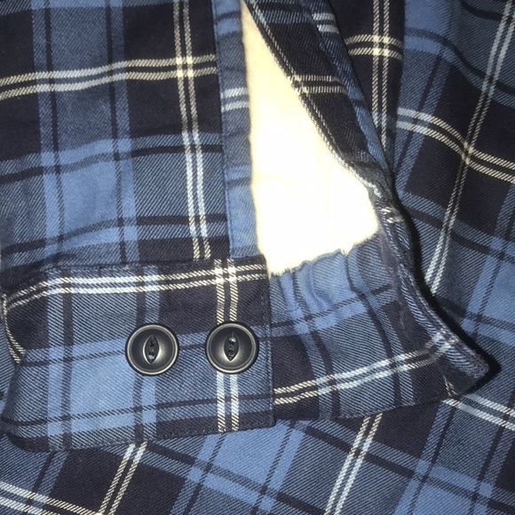 L.L. BEAN fleece lined button up long sleeve flannel cozy shacket NEW size S - Picture 8 of 12